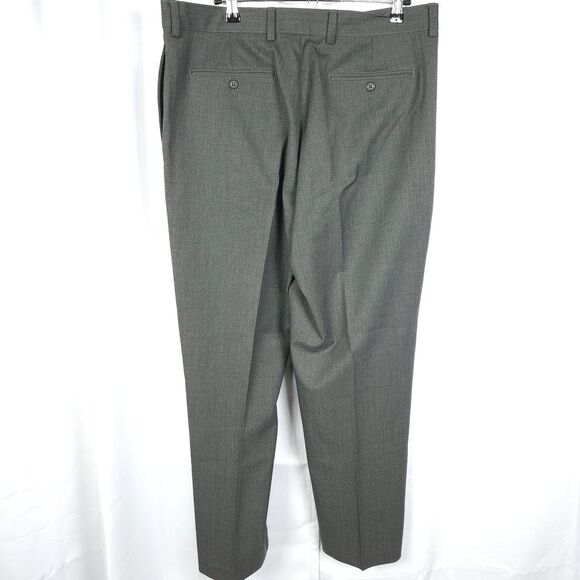 J. Crew Mens 36x30 Gray Classic Fit Wool Blend Stretch Flat Front Dress Pants - Picture 2 of 8